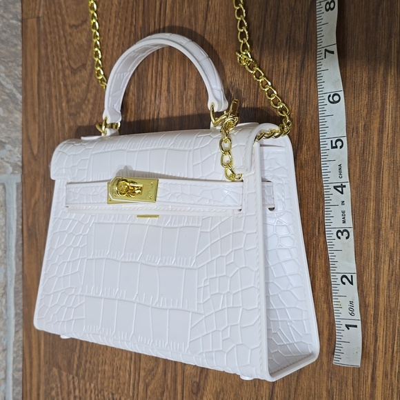 MINI JELLY FIRKIN WIRKIN MOC CROC GOLD HARDWARE Crossbody Shoulder Top Handle - Picture 10 of 10